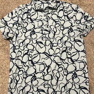 Men's GFORE Shirt - Navy and White